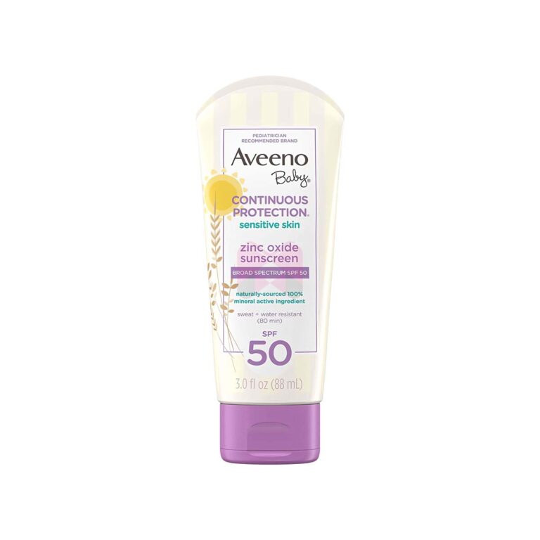 Aveeno Baby Sensitive Skin Continuous Protection Zinc Oxide Sunscreen with SPF 50 88ml